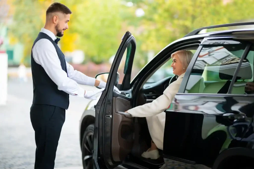 Luxury chauffeur service booking with professional driver in Woking by MDC Chauffeurs Service
