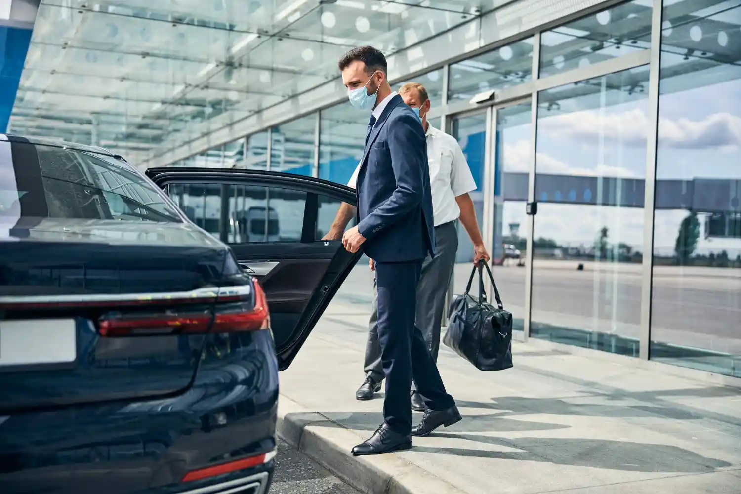 Different airport transfer options including private, shared and luxury chauffeur services